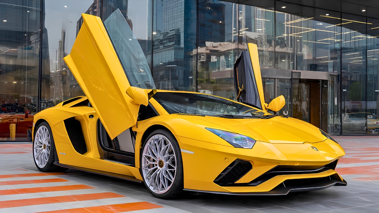 Yellow Lamborghini Aventador S Supercar – Stunning Luxury Sports Car with Powerful Performance and Iconic Design
