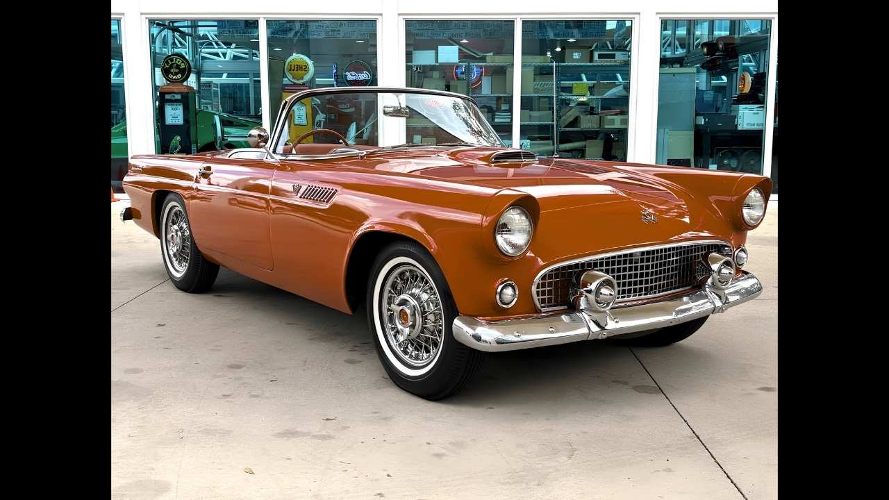 1955 Ford Thunderbird Base Classic Convertible – Iconic American Luxury Sports Car with Timeless Style, Smooth V8 Performance, and Vintage Elegance
