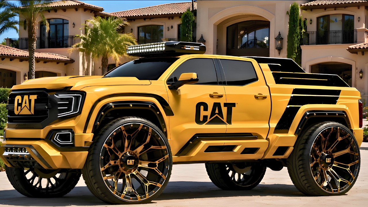 Caterpillar Pickup Truck – Powerful Heavy Duty Pickup Truck Inspired by Caterpillar Design for Off-Road and Industrial Use