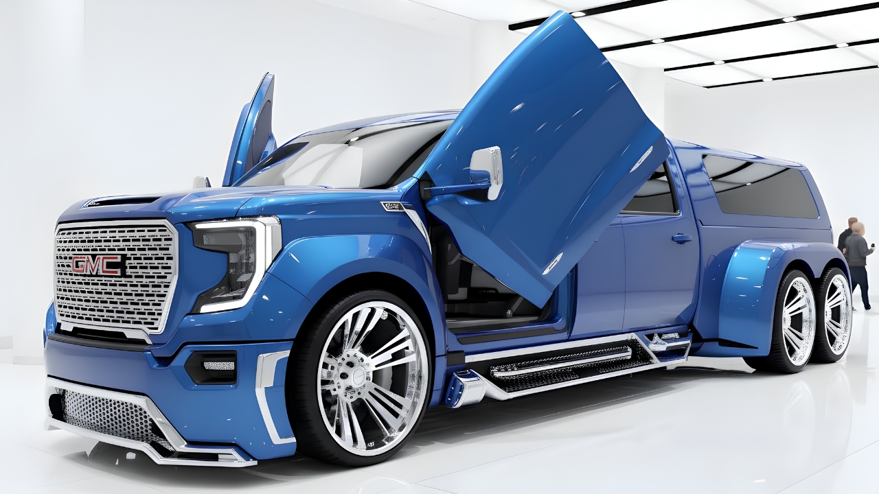 GMC 6x6 Concept Truck – Custom Pickup with Scissor Doors and Powerful Off-Road Design
