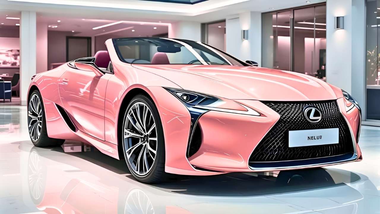 Pink Lexus LC 500 Convertible 3D Render – Stylish Luxury Sports Car Design