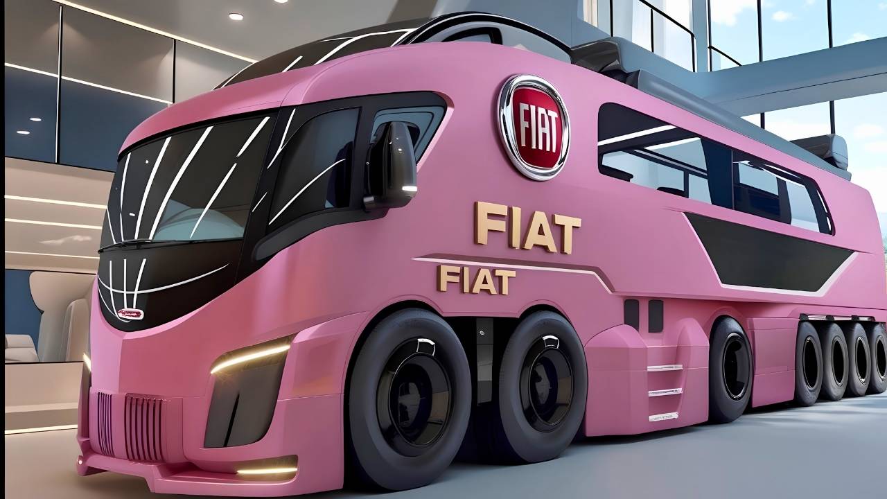 Fiat Branded Concept Vehicle – Futuristic Bus Design and Advanced Features