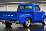 1955 Ford F-100 Custom: Classic Blue Pickup Truck with Timeless Style